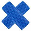 X Autohaux Car Reflective Stickers Night Visibility Warning Rear Bumper Tape Universal Adhesive Decal For Auto Blue 3 8cm 12pcs