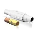 Leviton 22l25-w 22 Series Single Pole Cam-type Contact Insulator Ball Nose In-line Latching Female Connectors Crimped 690 Amp 