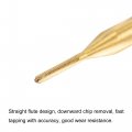 Uxcell Thread Tap Metric M0 8 X 0 2 Titanium Coated Cobalt Hss High Speed Steel 3 Straight Flutes Machine Mini Micro Screw