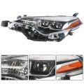 Antuko To2502250 Driver Side Halogen Projector Headlight Headlamp Assembly Replacement For 2017 2018 2019 Corolla Se Xle Xse