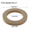 Uxcell 8 Pcs Universal 4 Inch Speaker Subwoofer Mounting Spacer Rings Solid Wood Beige