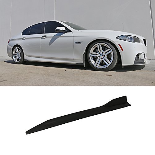 Universal Polyurethane Side Skirt Extension V5 Style Unpainted Black Rocker Splitter Winglets For Most Vehicles Bolt On