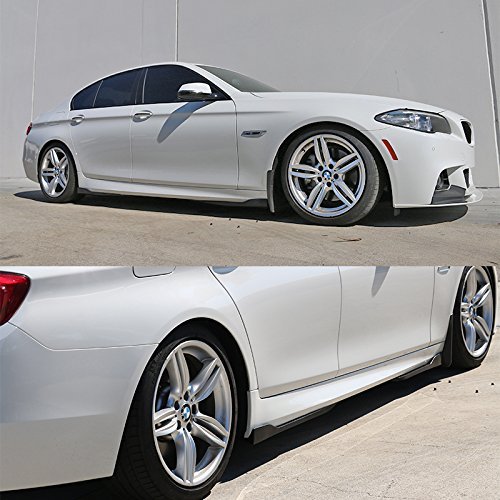 Universal Polyurethane Side Skirt Extension V5 Style Unpainted Black Rocker Splitter Winglets For Most Vehicles Bolt On