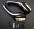 8mm Electric Rearview Mirrors Moped Motorcycle Scooter Jonway Kazuma Keeway Black Pair 