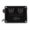 Qiilu 12v Switch Panel Outboard Dual Engine Key Assembly For Yamaha Double Vertical Control Engines 6k1-82570-08-00