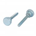 Uxcella M4x25mm Carbon Steel Step Hand Screw Flat Knurled Head Thumb Bolts 10pcs