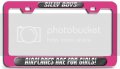 Silly Boys Airplanes Are For Girls Pn 3d Metal License Plate Frame Auto Suv Truck Tag Holder B42 