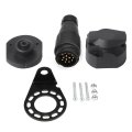 Trailer Plug Socket Connector Adapter Bracket Europe 13-pin For Caravan Towing 