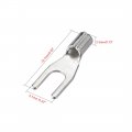 250pcs Snb1 25-3 2 Non-insulated U-type Copper Crimp Terminals Awg22-16 Wire Connector Silver Tone