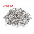 250pcs Snb1 25-3 2 Non-insulated U-type Copper Crimp Terminals Awg22-16 Wire Connector Silver Tone