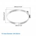 Uxcell 1pcs T-bolt Hose Clamps 240-252mm 9 45 -9 92 Id Range Stainless Steel Radiator Intake Clamp For Truck Exhaust