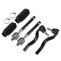 6pcs Front Inner Outer Tie Rod Ends Kit Suspension Steering End For Dodge Durango 2011-2015 Jeep Grand Cherokee Drag Link No