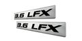2x Pair Set 3 6 Lfx Black On Silver Highly Polished Real Aluminum Emblems Of 2