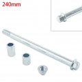 Liru 240mm Front Rear Axle With 2 Spacers Back Wheel For 125cc 140cc 150cc 160cc Motorcycle Moped Scooter Quad Dirt Pit Bike
