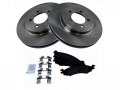 Front Ceramic Brake Pad And Vented Rotor Kit Compatible With 2006-2010 Ford Explorer 