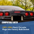 Auto Dynasty Full Led Smoked Lens Centre High Mount Stop Lamp 3rd Third Brake Light Compatible With Chevy Corvette C4 4th Gen