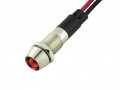 Alpinetech Flashing Red 8mm 5 16 Blinker 12vdc Led Metal Signal Indicator Pilot Dash Light 