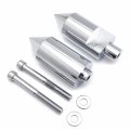 Httmt- Billet Aluminum Chrome Spike Sport Bike Frame Sliders For 2005-2006 Suzuk Gsxr 1000 P N Mt290-008-cd