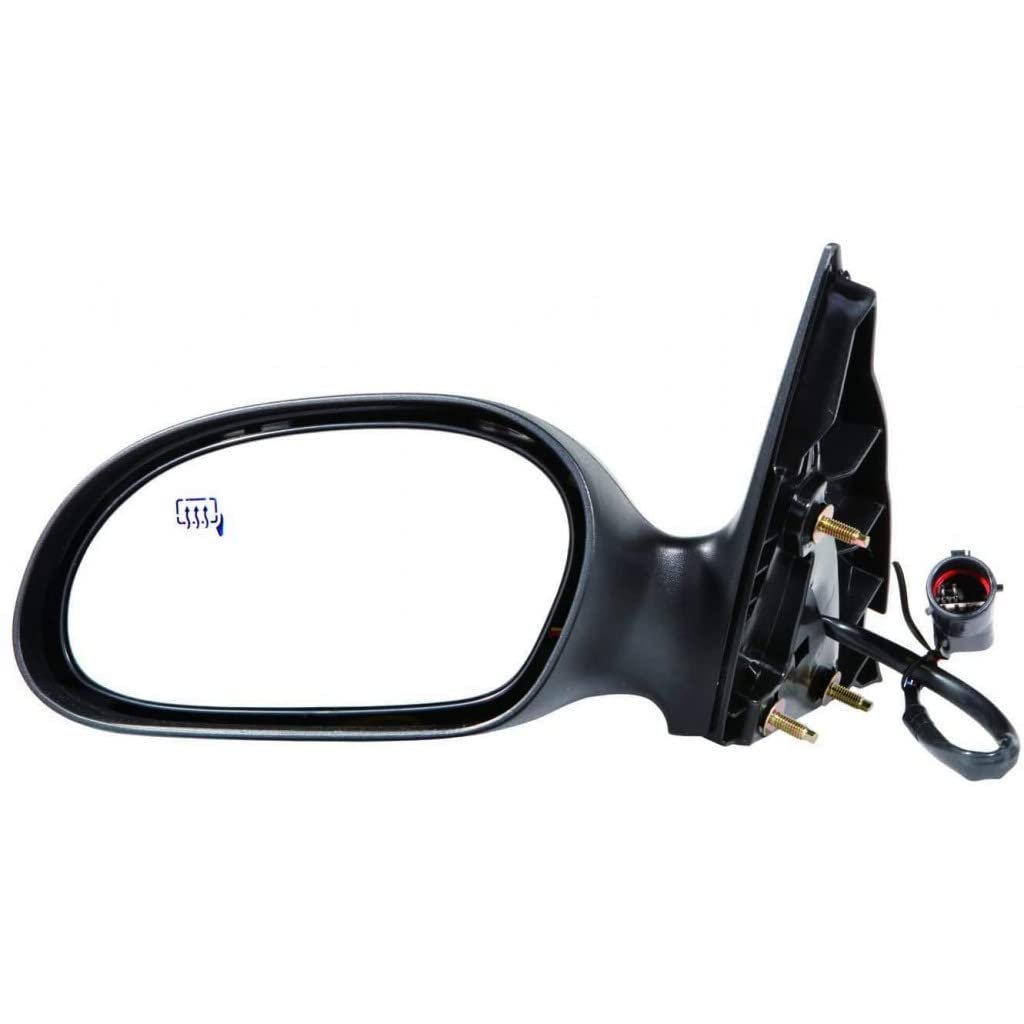 Driver Side Door Mirror For Ford Taurus 2000 To 2007 And Sable 2005 Power View Heated Folding Smooth Black Primed Fo1320192