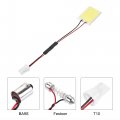 Cob Led Panel Lamp Reading Ceiling Plate Light 24-surface Mount Device Dc12v White With Ba9s T10 Festoon Adapter 4set