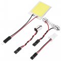 Cob Led Panel Lamp Reading Ceiling Plate Light 24-surface Mount Device Dc12v White With Ba9s T10 Festoon Adapter 4set 