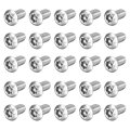 25pcs Torx Security Machine Screws 16-18 X 5 8 304 Stainless Steel Tamper Resistant Button Head Bolt Full Thread For Anti-theft 