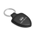 Infiniti Logo Black Shield-shape Style Genuine Leather Key Chain Official Licensed