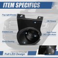 Auto Dynasty High Power Led Projector Front Bumper Driving Fog Light Lamps With Switch And Bezels Compatible Ford F-150 09-14