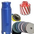 2-inch X 1-5 8-inch Zero Tolerance Diamond Drum Wheel Profiler 4 Granite Concrete Core Drill Bits Hole Saws Dry Polishing Pad 8 