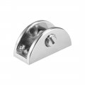 Uxcell Glass Shelf Brackets Zinc Alloy Clamp Clip Holder Half Round For 5-8mm Thickness 2pcs