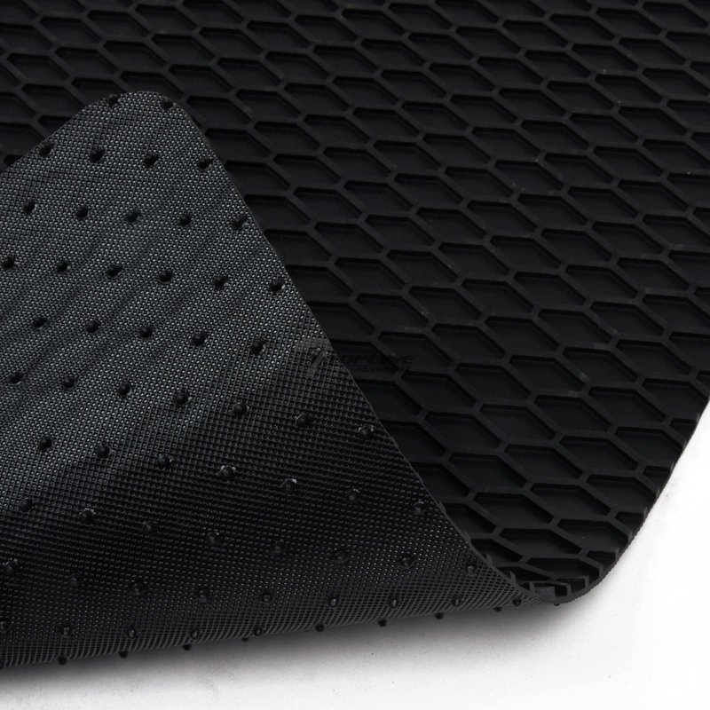 Tlaps 7422443657697 For 2012-2020 Chevy Sonic Black Rubber All Weather Honeycomb Hex Floor Mats 3 Pieces