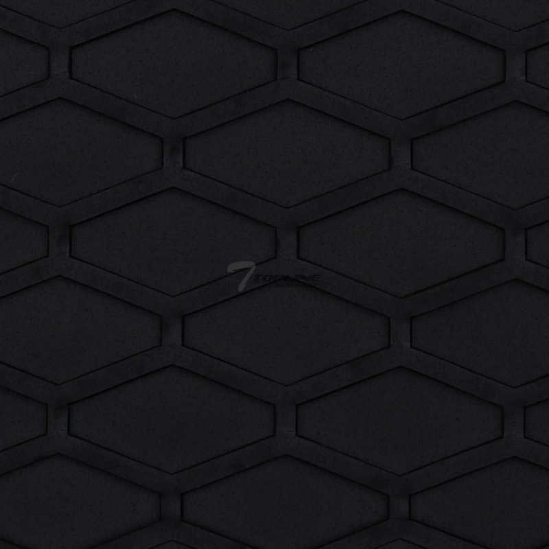 Tlaps 7422443657697 For 2012-2020 Chevy Sonic Black Rubber All Weather Honeycomb Hex Floor Mats 3 Pieces