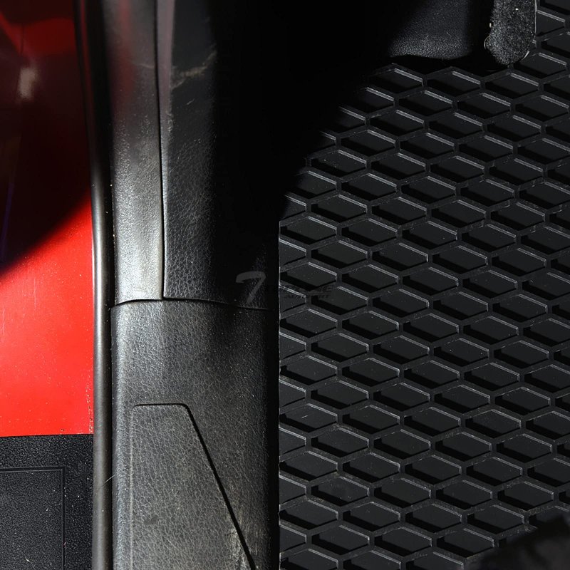 Tlaps 7422443657697 For 2012-2020 Chevy Sonic Black Rubber All Weather Honeycomb Hex Floor Mats 3 Pieces
