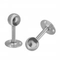 Uxcell Wardrobe Pipe Bracket 25mm Dia 85mm Height Wall Mounted Rail Rod Supports Socket 2pcs