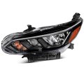 Headlight Assembly Fit 2024 For Nissan Sentra S Sedan 4-door Halogen Black Housing Left Side