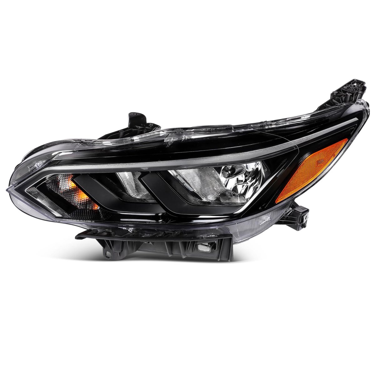 Headlight Assembly Fit 2024 For Nissan Sentra S Sedan 4-door Halogen Black Housing Left Side