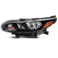 Headlight Assembly Fit 2024 For Nissan Sentra S Sedan 4-door Halogen Black Housing Left Side 