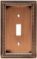 Brainerd 64245 Beaded Single Toggle Switch Wall Plate Cover Aged Brushed Copper 