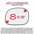 Side Mirror Glass Assembly With Plastic Back Plate Non-heated Compatible Ford 1997-2003 F150 1997-1999 F250 1997-2002