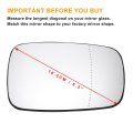 Car Rearview Right Passenger Side Mirror Glass Replacement W Backing Plate Aspherical Non-heated White For Renault Laguna