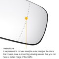 Car Rearview Right Passenger Side Mirror Glass Replacement W Backing Plate Aspherical Non-heated White For Renault Laguna