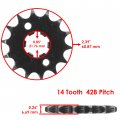 Caltric Front Drive Chain Sprocket Compatible With Yamaha Trailway Tw200 1987-2023 Teeth 14