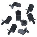 5mm Bracket Style Cabinet Shelf Support Pegs 25 Pack L Clips For Kitchen And Bookcase Black Finish Metal Pins 3 8 In Length