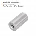 Uxcell 5pcs M6 Round Connector Nuts 304 Stainless Steel Coupling 30mm 1 2 Length Sleeve Rod Bar Stud Nut For Bracket M6x30x16mm