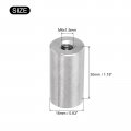 Uxcell 5pcs M6 Round Connector Nuts 304 Stainless Steel Coupling 30mm 1 2 Length Sleeve Rod Bar Stud Nut For Bracket M6x30x16mm
