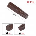 Uxcell 12pcs 25mm Long 1 4 Hex Shank T30 Torx High Quantity Screwdriver Bits S2 Alloy Steel