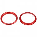 X Autohaux 4 Pcs Red Air Conditioner Vent Ring Inner Trim Aluminum Alloy Decoration Cover For Audi A3 S3 Q2l 2013-2021