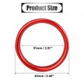 X Autohaux 4 Pcs Red Air Conditioner Vent Ring Inner Trim Aluminum Alloy Decoration Cover For Audi A3 S3 Q2l 2013-2021