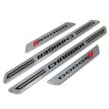 Dodge Charger Silver Real Carbon Fiber 4 Pcs Universal Door Sill Step Protector Kick Plates Official Licensed