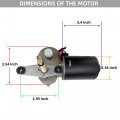 Electric Utv Windshield Wiper Kit 12v Motor Universal Power 90a Wipe Sweep With Washer Pump For Polaris Ranger Rzr 800 900 1000